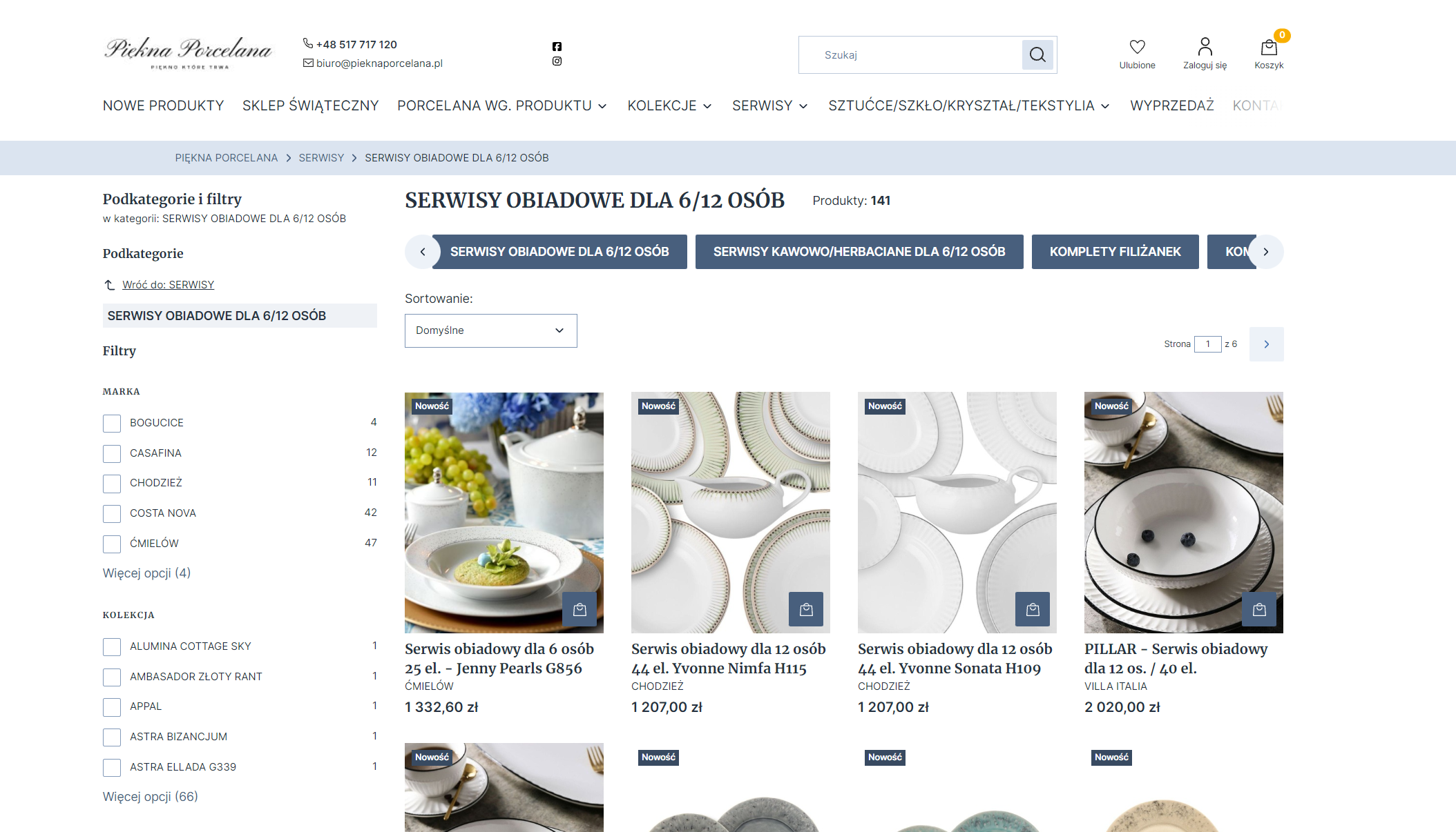 Co powinny zawierać serwisy obiadowe na 12 osób?