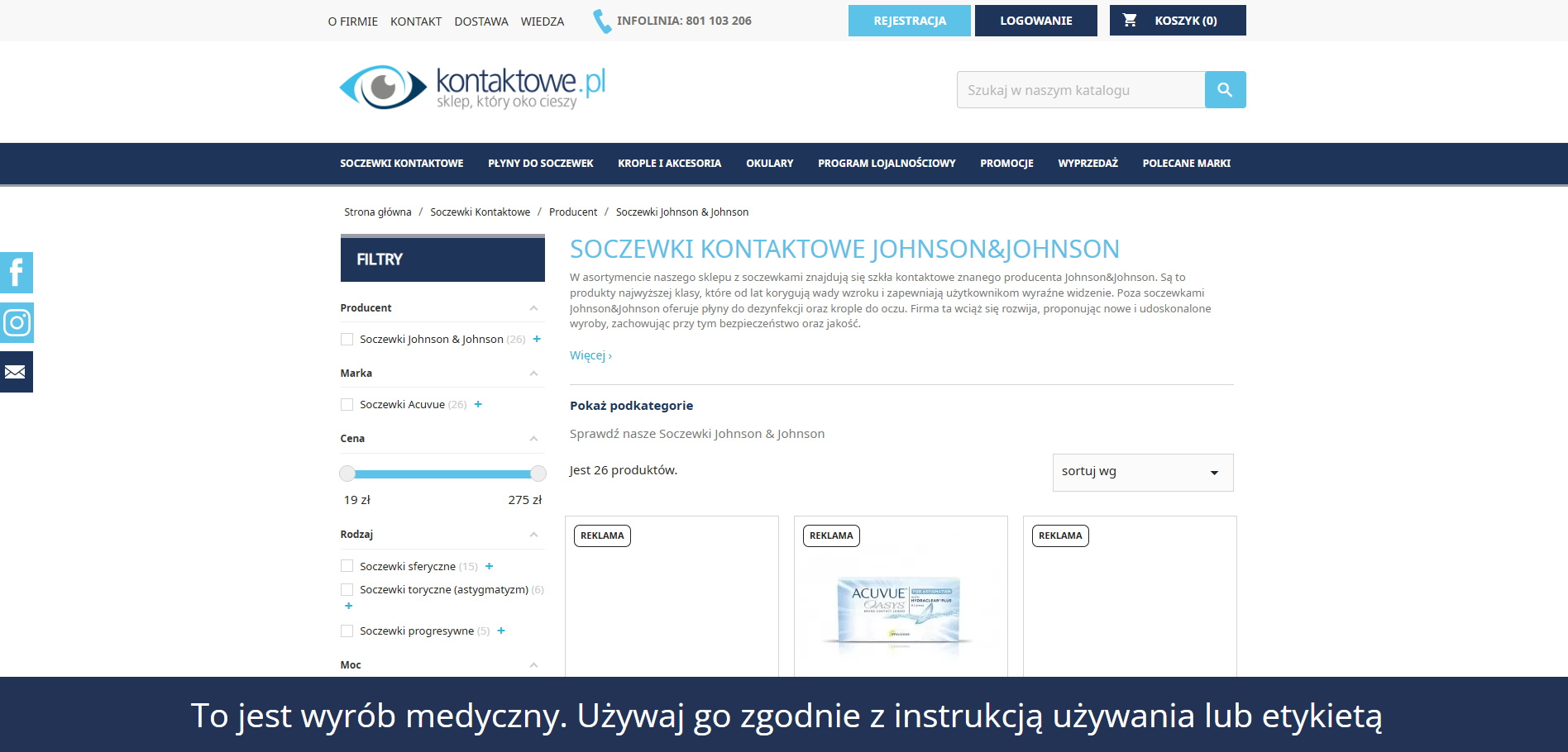 Porównanie: Acuvue - soczewki jednodniowe i miesięczne