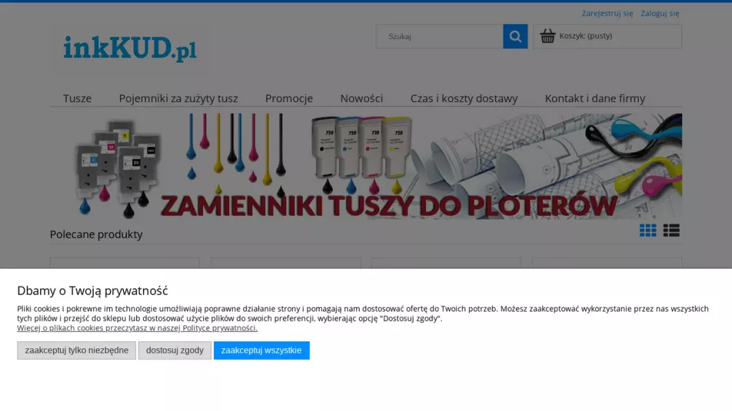 Zrzut ekranu strony inkKUD.pl