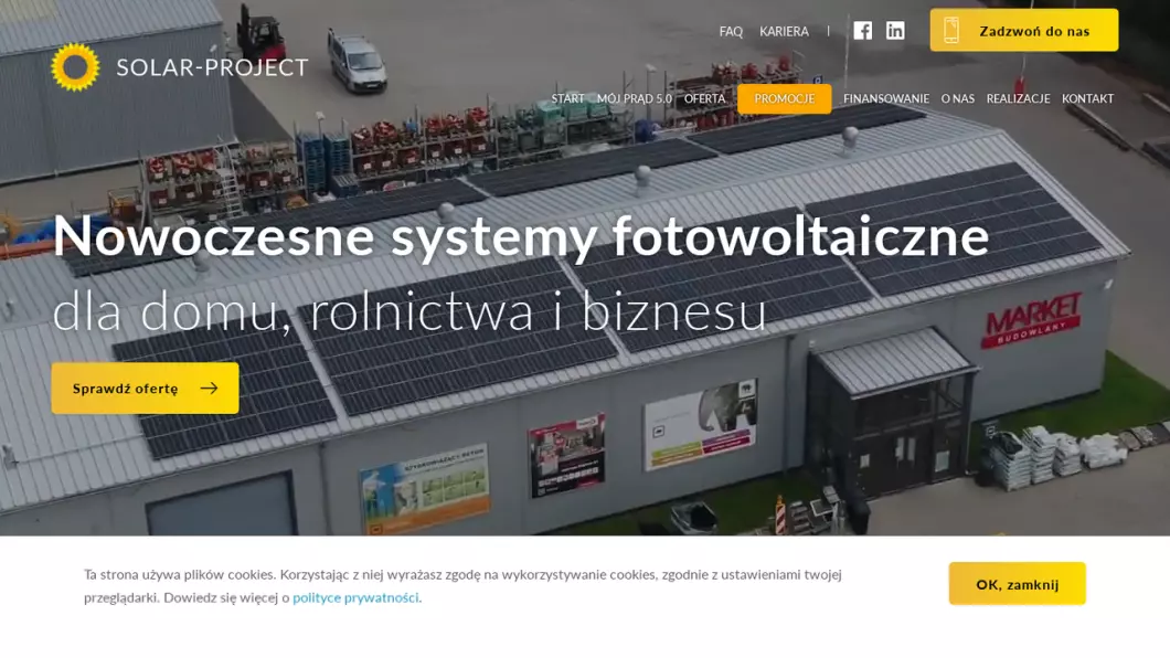 Zrzut ekranu strony Solar-Project