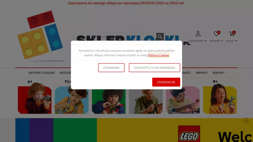 Zrzut ekranu strony SKLEPKLOCKI.PL