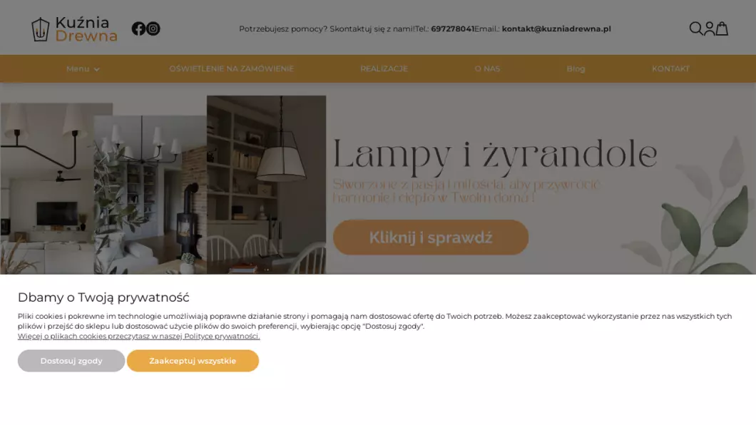 Zrzut ekranu strony Lampy ręcznie robione | Polski producent oświetlenia crafdeco.com