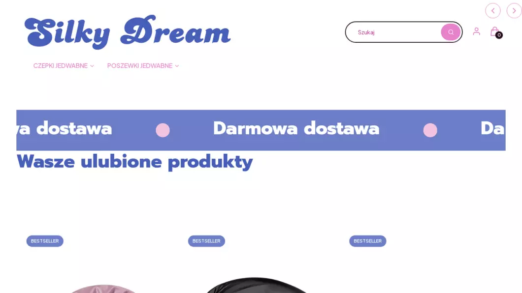 Zrzut ekranu strony Silky Dream