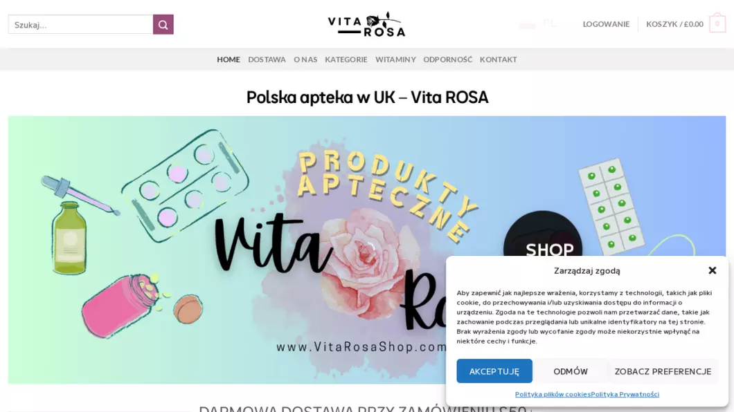 Zrzut ekranu strony Vita Rosa